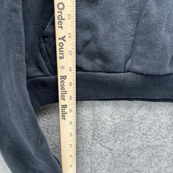 Vans Sweater Women Small Ladies Black White Hoodie Pullover Drawstring Cropped - Picture 8 of 13